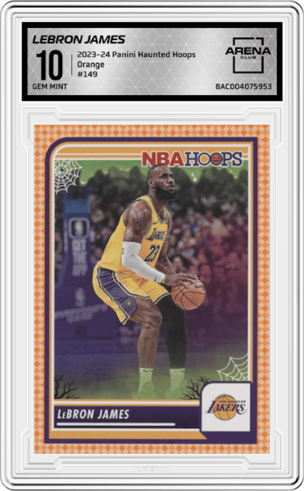 2023-24 Panini Haunted Hoops Orange #149 Lebron James Arena Club 10