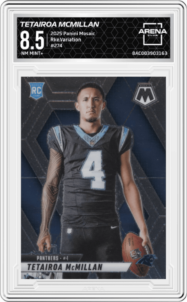 2025 Panini Mosaic Rke.Variation #274 Tetairoa Mcmillan Arena Club 8.5