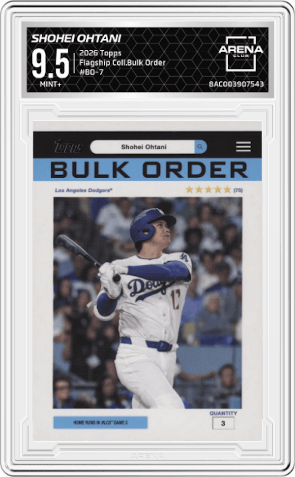 2026 Topps Flagship Coll.Bulk Order #BO-7 Shohei Ohtani Arena Club 9.5