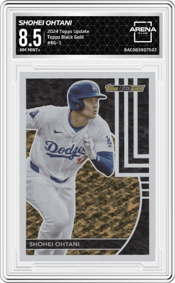 2024 Topps Update Topps Black Gold #BG-1 Shohei Ohtani Arena Club 8.5