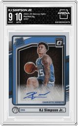 2024-25 Donruss Optic Rtd.Rke.Sig. #337 Kj Simpson Jr. Arena Club 9