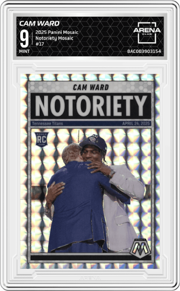 2025 Panini Mosaic Notoriety Mosaic #17 Cam Ward Arena Club 9