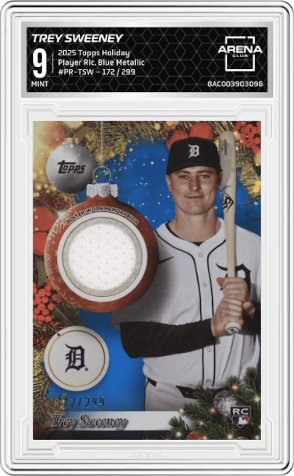 2025 Topps Holiday #PR-TSW Trey Sweeney Arena Club 9