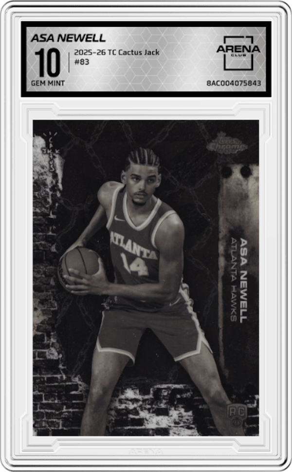 2025-26 Topps Chrome Cactus Jack #83 Asa Newell Arena Club 10
