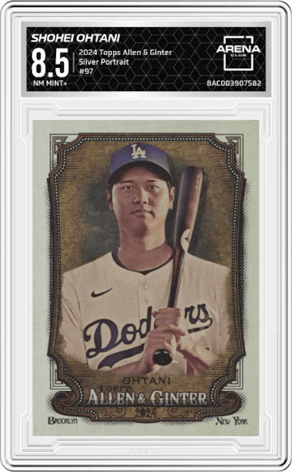2024 Topps Allen & Ginter Silver Portrait #97 Shohei Ohtani Arena Club 8.5