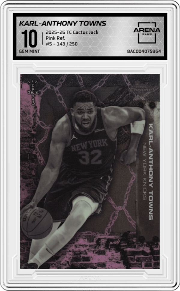 2025-26 Topps Chrome Cactus Jack #5 Karl-Anthony Towns Arena Club 10