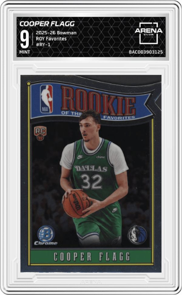 2025-26 Bowman ROY Favorites #RY-1 Cooper Flagg Arena Club 9