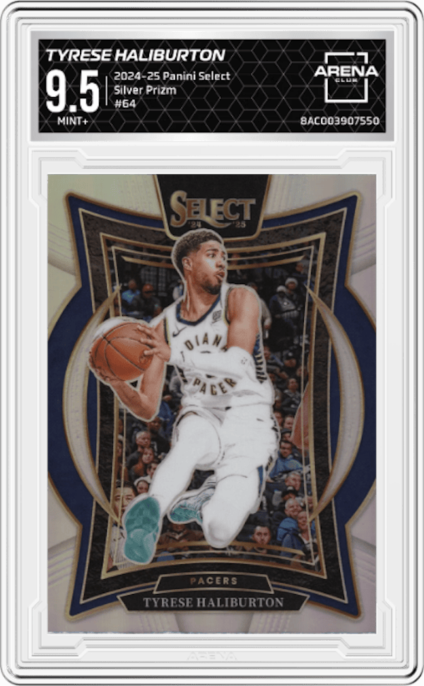2024-25 Panini Select Silver Prizm #64 Tyrese Haliburton Arena Club 9.5