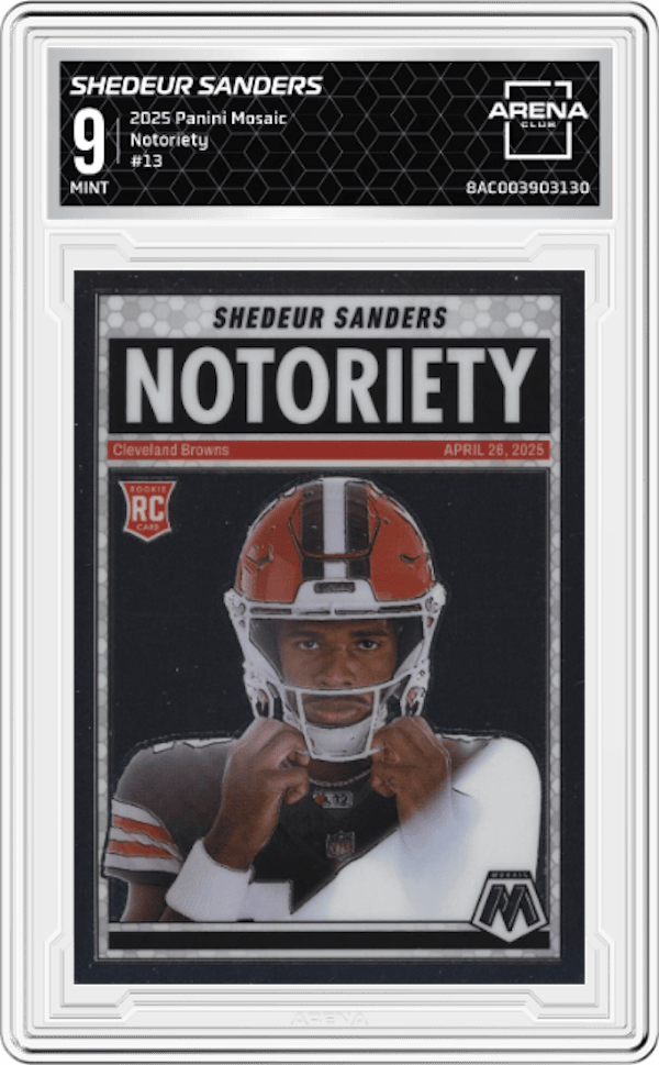 2025 Panini Mosaic Notoriety #13 Shedeur Sanders Arena Club 9